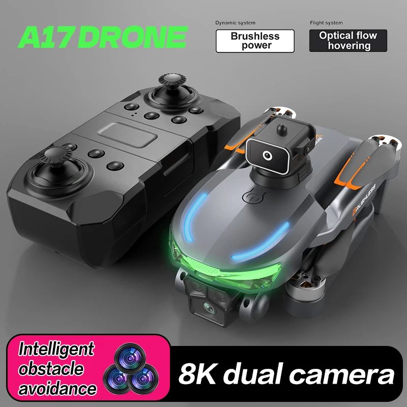 A17 드론 8K 프로페셔널 에디션 1km HD 카메라 사진 촬영 지능형 장애물 회피 RC 쿼드 로터 장난감 항공기 RC 장난감