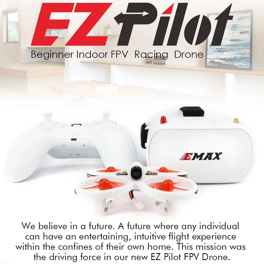 EMAX EZ Pilot 82MM 미니 5.8G 실내 FPV 레이싱 드론 카메라 고글 유리 RC 드론 2-3S RTF 버전 초보자용