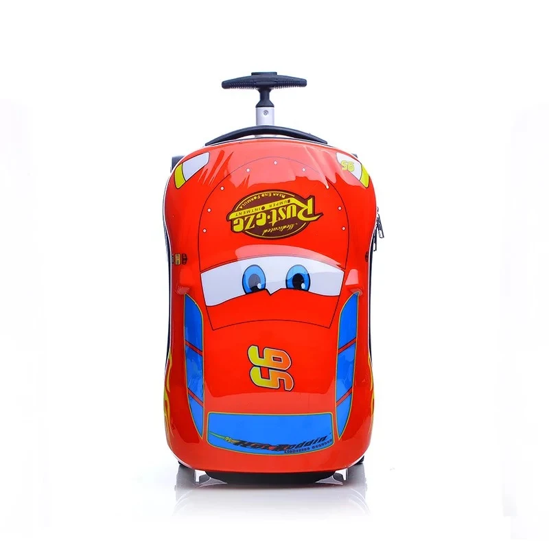 애니메이션 슈퍼카 어린이 소년 소녀 장난감 트롤리 가방 귀여운 만화 어린이 짐 휠 가방 여행 어린이 가방