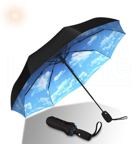 Automatic Anti-UV Sun/Rain Windproof 3 Folding Compact Umbrella