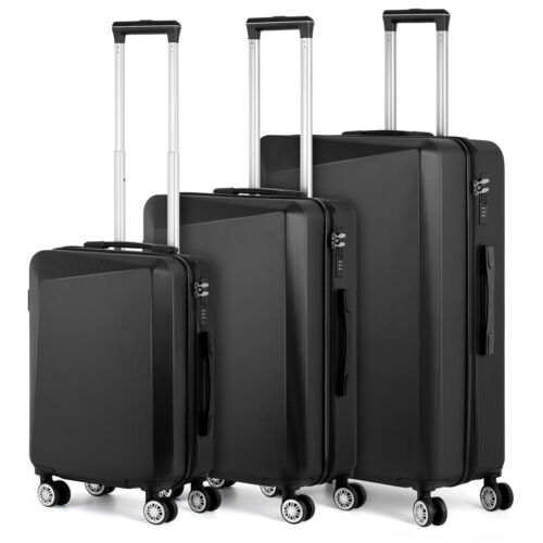 Set of 3 Hardside Trolley Suitcase Travel Luggage Set 20/24/28″ Lightweight TSA